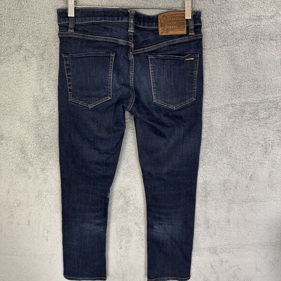 Volcom Jeans Men 29x27 Blue Vorta Slim Straight Denim‎ Mid Rise Casual Stretch - Picture 8 of 11